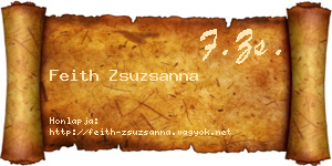 Feith Zsuzsanna névjegykártya
